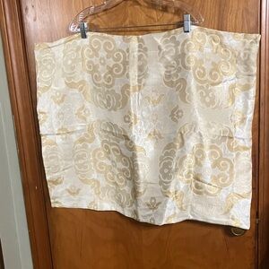Elegant Gold and Cream Patterned Fabric pillow shams